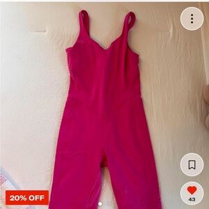 Lululemon Align Bodysuit 8" get it hemmed to 6” free at lulu! Sonic Pink Size 4